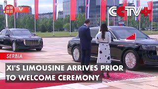 Xi&#39;s Limousine Arrives Prior to Welcome Ceremony