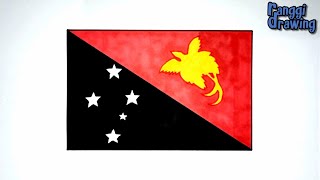 How to Draw The Flag of Papua New Guinea