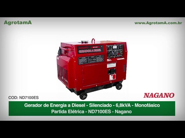 Gerador de Energia a Diesel 9kva Monofásico 110v/220v Partida Elétrica -  Nagano