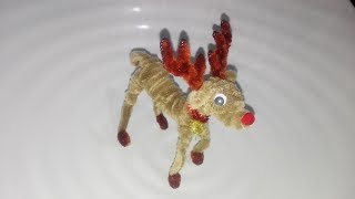 Como hacer un reno con limpiapipas/reindeer with pipe cleaner