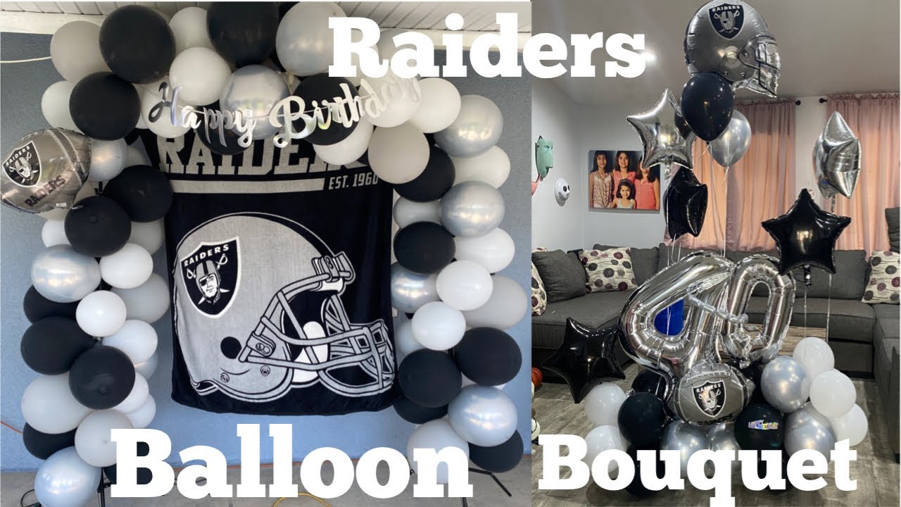Raiders balloon bouquet YouTube