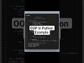 OOP's in python explained with example. #coding #codeswiftz #programming #tutorial #python