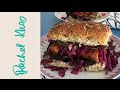 Rachel Khoo's Hot Dogs with Balsamic Onions and Red Cabbage Slaw