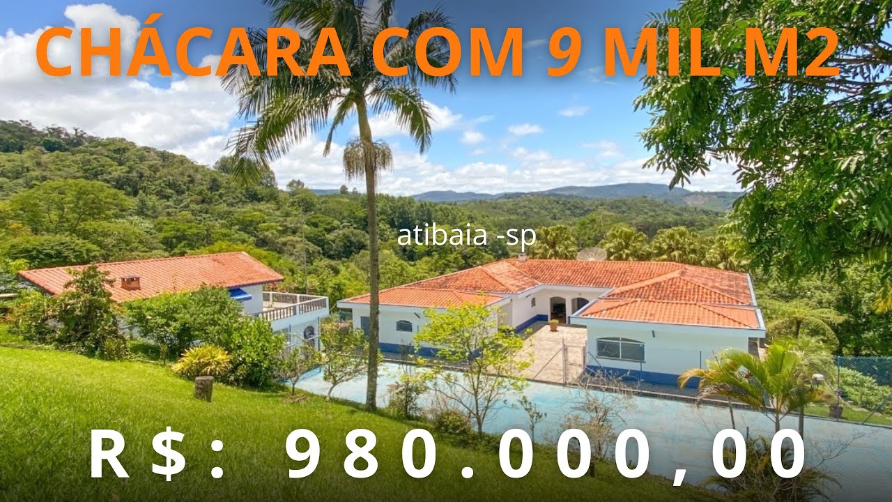 Chácara a venda em meio a natureza em Atibaia sp, porteira fecha, 9 mil m2