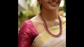 EPISODE=904 New Design Ruby Gold Necklace With Earring Designs