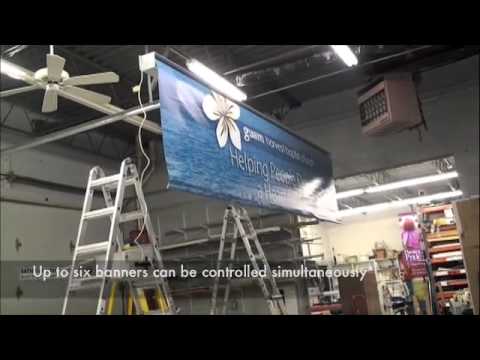 Motorized Retractable Ceiling Banners Youtube