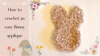 HOW TO CROCHET A FLUFFY BUNNY APPLIQUE STEP-BY-STEP TUTORIAL