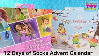 Disney Princess 12 Days Of Socks Christmas Advent Calendar Unboxing PSToyReviews