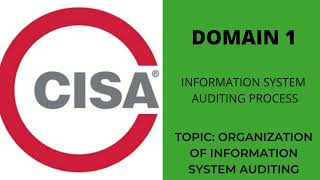 CISA DOMAIN 1 - Organization of Information System Audit Function