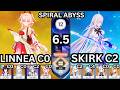 LINNEA C0 &amp; Skirk C2 | Spiral Abyss 6.5 | Genshin Impact