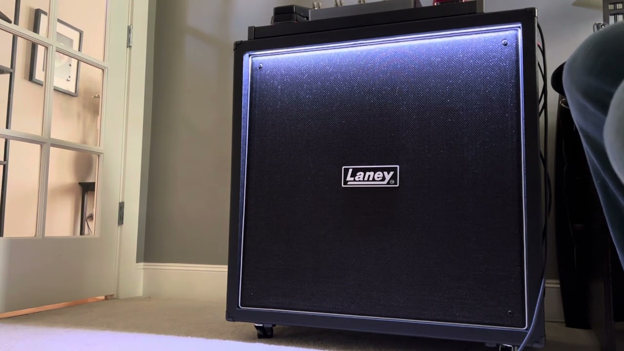 New “cab” day!  Laney LFR-412 (iPhone in the room)