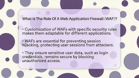 What Is The Role Of A Web Application Firewall (WAF)? - Everyday-Networking