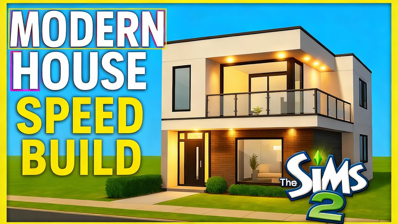🏡 The Sims 2 | Modern House Speed Build | Clean & Minimalist Design