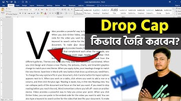 How to Create Drop Cap in MS Word | Microsoft Word Drop Cap Tutorial