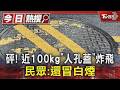 砰! 近100kg「人孔蓋」炸飛 民眾:還冒白煙｜TVBS新聞 @TVBSNEWS01