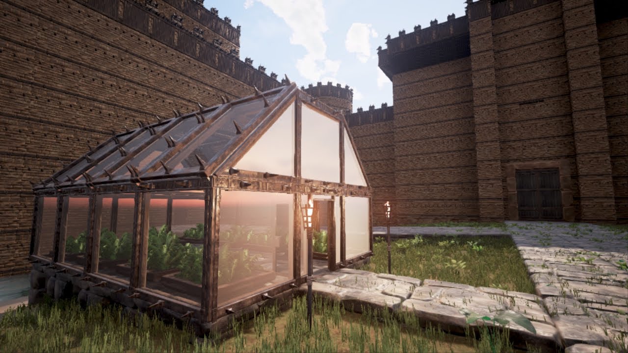 Conan Exiles - Building a Greenhouse for my weed - YouTube