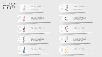 stock vector infographics number options template  Free Download  illustrator tutorial