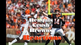 Bengals get 1st win of season vs  Browns:  Reactions