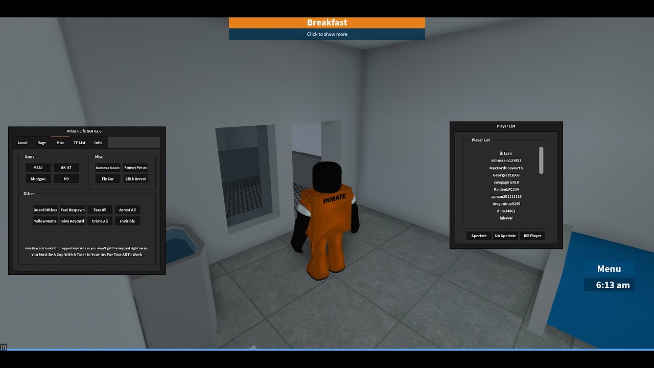 Prison Life Gui Script Youtube - roblox exploiting trolling jmuse s prison life gui synapse x