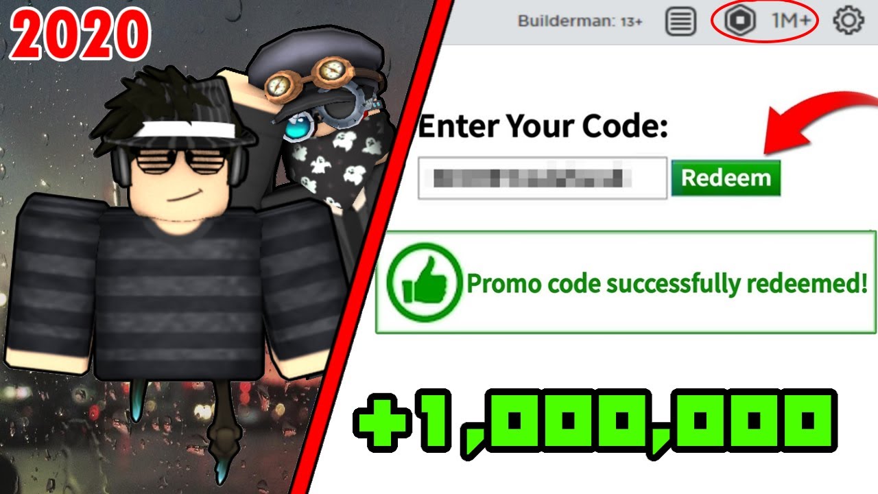 Enter This Secret Promocode To Get Free 1m Robux Roblox 2020 Youtube - builderman vs john doe roblox id