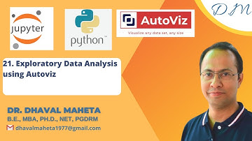 21. Exploratory Data Analysis using Autoviz || Dr. Dhaval Maheta