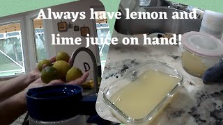 Keeping lemon and lime juice on hand