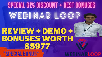 WebinarLoop Review 👉Demo And 🎁Bonuses🎁 Worth 💲5977 For👉 [Webinar Loop Review]👇