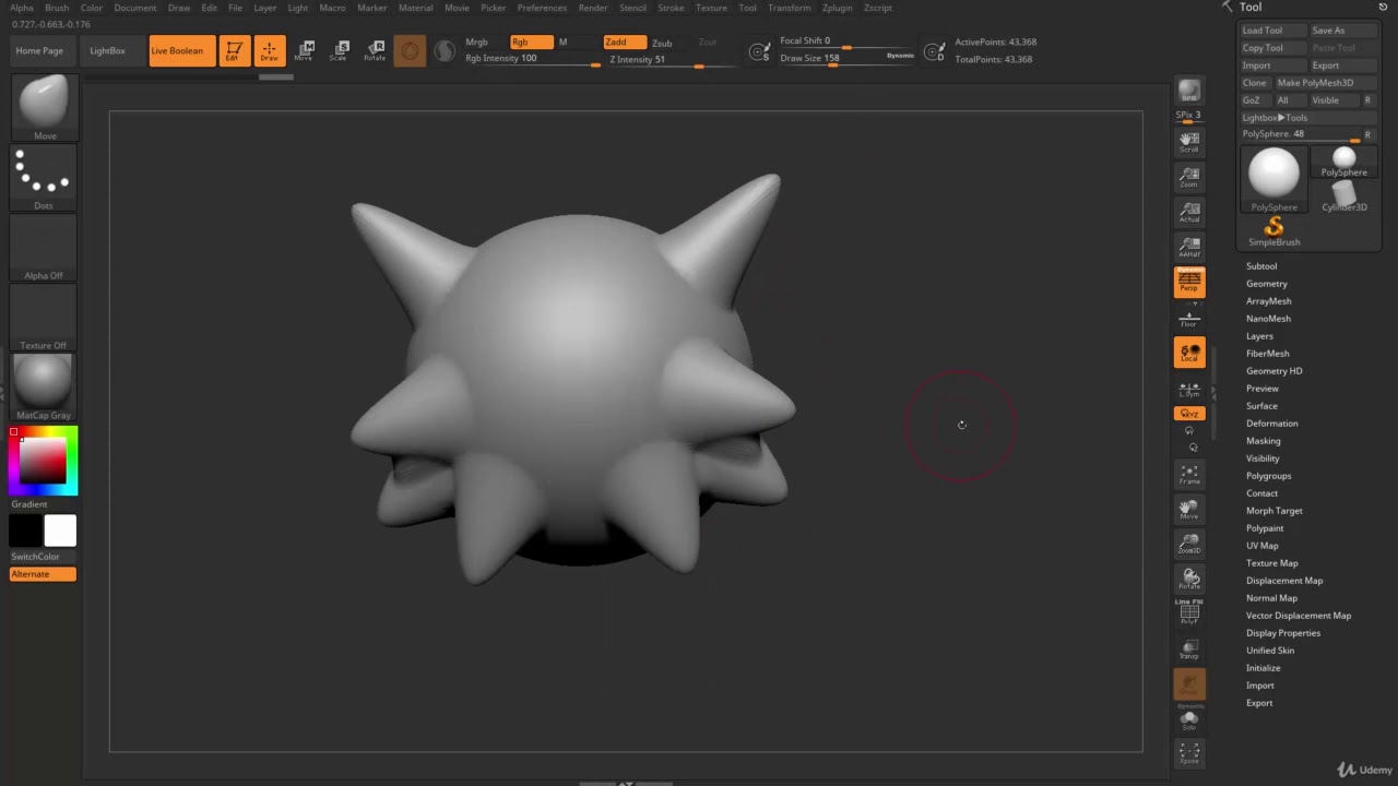 control w in zbrush