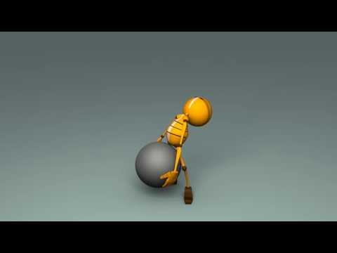انیمیشن - بلند کردن یک وزنه سنگین