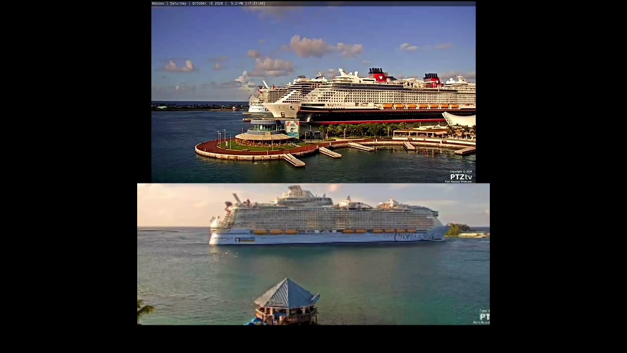 Utopia of the seas departing in Nassau with #cruise low horn part 52
