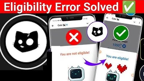 You Are Not Eligible? Cats Airdrop Eligibility SOLVED ✅