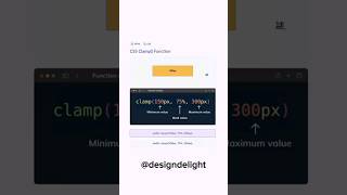 CSS Clamp Function #coding #webdesign #codinglife #codingmotivation  #viral #softwareengineering
