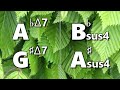 Abmaj7 (G#maj7) to Bbsus4 (A#sus4) Backing Track