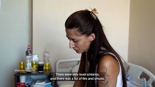 Survivor recalls casualties in parking lot after Russian strike
