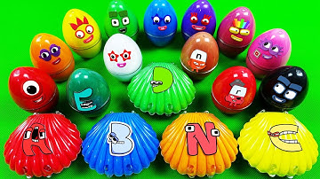 Looking Numberblocks, Alphablocks, Alphabet Lore Slime Dinosaur Egg, Seashell, Ice Cream…Coloring