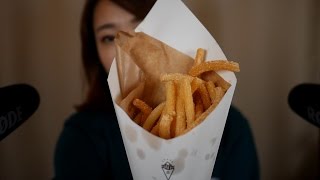 [Korean ASMR]  Let's eat churros together!