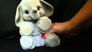 Vintage 1994 ED Kaplan ZOO Borns Grey Baby Elephant Stuffed Animal Toy
