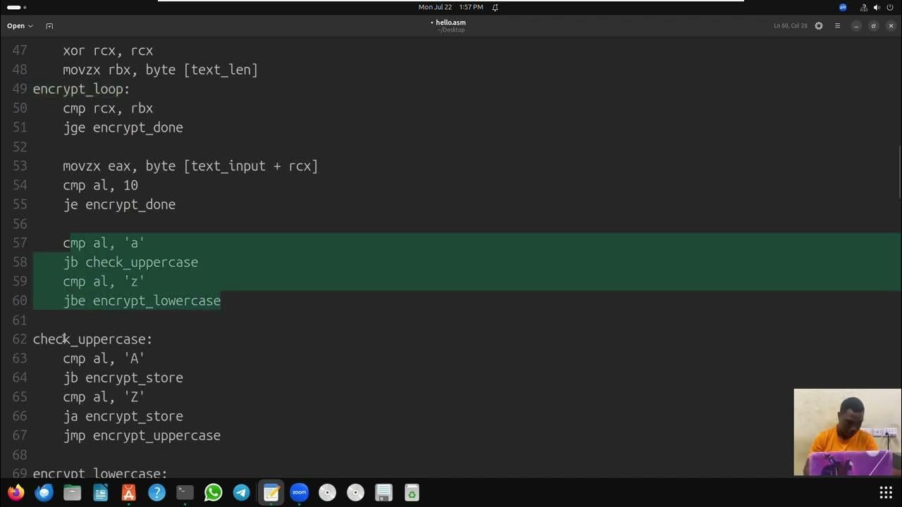 CS2 Assembly Language Class Project, Encryption/Decryption (Group 10 ...