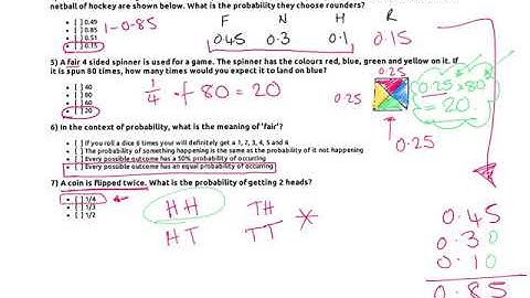 Probability quiz explained