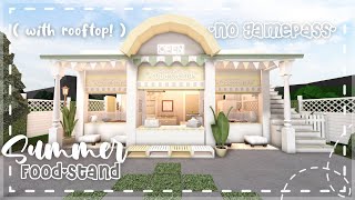 No Gamepass Summer Food Stand  with rooftop!  Speedbuild and Tour   iTapixca Builds