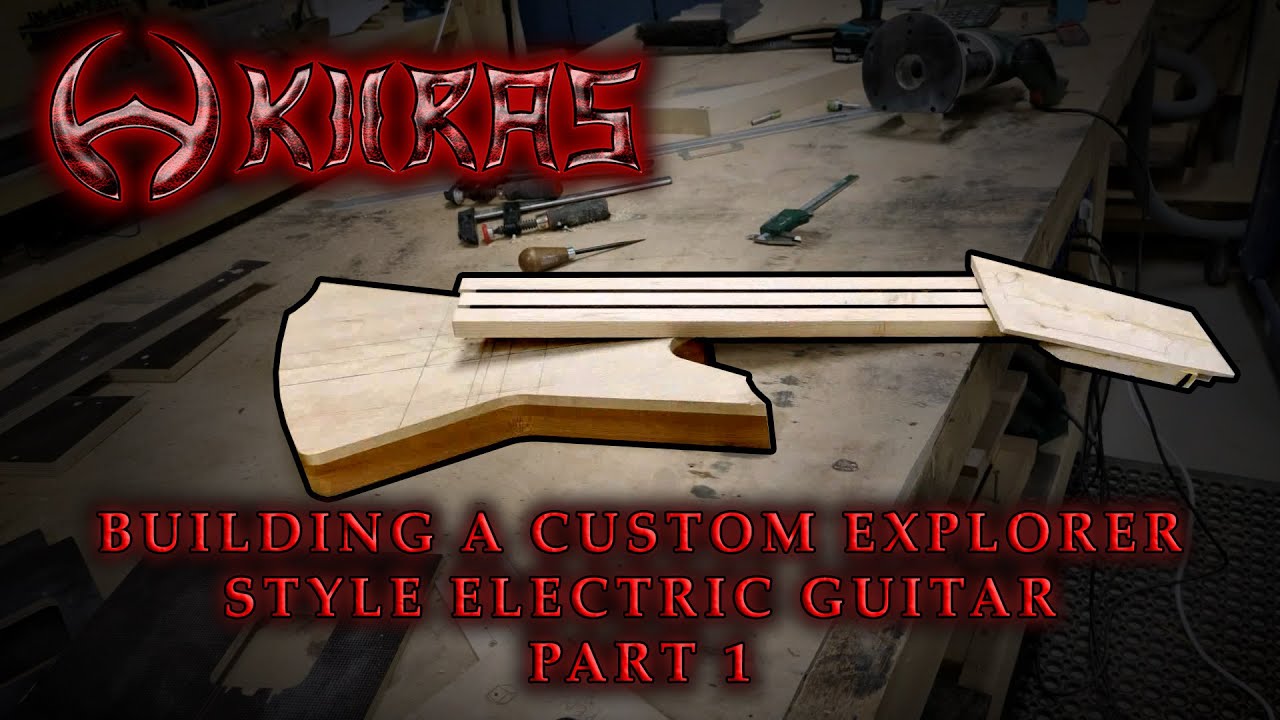 Building Vorna Evertune 6  - Part 1 - custom finnish explorer style electric guitar - Time lapse