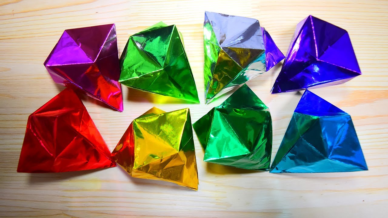 折り紙 ダイヤモンド の折り方 作り方 Origami Kids Youtube