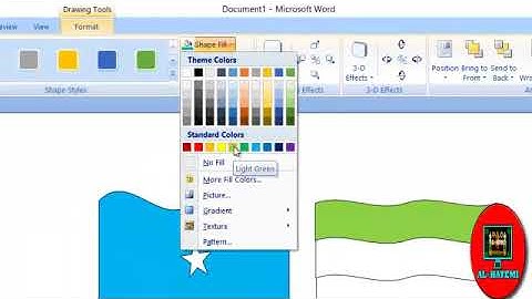 How to make simple flag using word 2007
