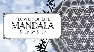 Drawing a Mandala step by step for beginner | Flower of life