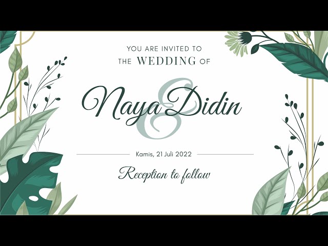 Live Streaming Pernikahan NAYA u0026 DIDIN class=