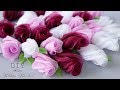 БУТОН РОЗЫ, МК / DIY RIBBON ROSEBUD