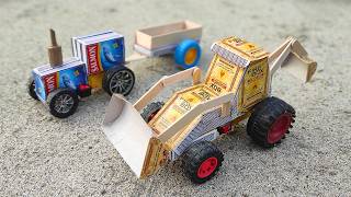 How to make JCB at Home from Matchbox | DIY JCB Backhoe Loader | Mini JCB Science Project