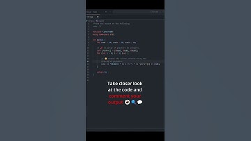 Guess the output of the C++ code  #shorts
