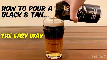 How to Pour a Black and Tan the EASY WAY (Half and Half Layered Beer Drink)