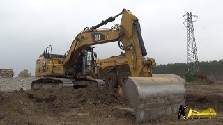 CATERPILLAR 326F EXCAVATOR Removing Topsoil